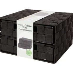 Merk Gevlochten Ladekastje Zwart,Grijs Outlet