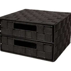 Merk Gevlochten Ladekastje Zwart,Grijs Outlet