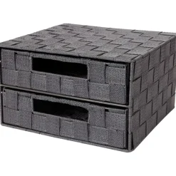 Merk Gevlochten Ladekastje Zwart,Grijs Outlet