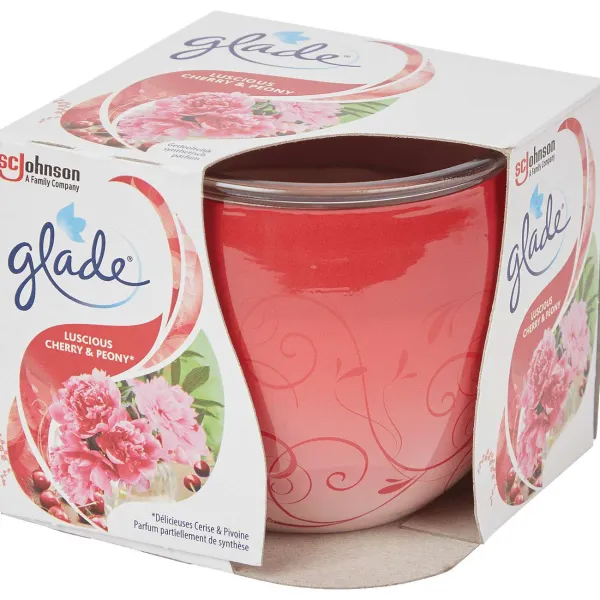 Glade Geurkaars Luscious Cherry & Peony Rood Outlet