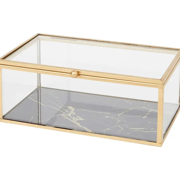 Merk Glazen Doosje Zwart,Goud
