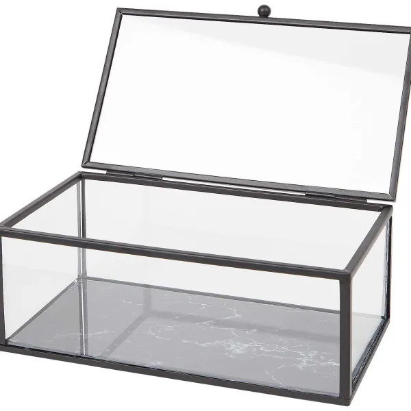 Merk Glazen Doosje Zwart,Goud