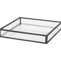 Merk Glazen Tray Goud,Zwart Discount