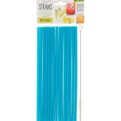 Rösle Herbruikbare Rietjes Met Schoonmaakborstel Transparant,Blauw,Groen,Roze