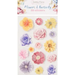 Office Essentials Hobby Flora Vlinder- En Bloemenstickers Print Sale