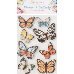 Office Essentials Hobby Flora Vlinder- En Bloemenstickers Print Sale
