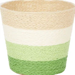 Merk Home Accents Bloemenmand Met Strepen Grijs,Groen,Oranje,Roze Discount