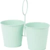 Merk Home Accents Duo Bloempot In Houder Zwart,Groen,Wit Sale