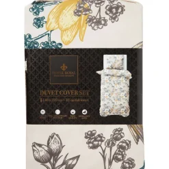 Hotel Royal Dekbedovertrek Blauw,Grijs,Print,Wit