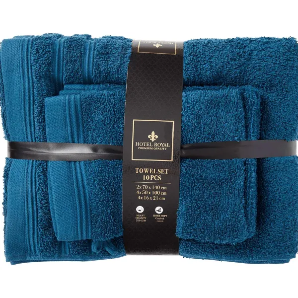 Hotel Royal Luxe Handdoekenset Blauw,Grijs,Wit Online