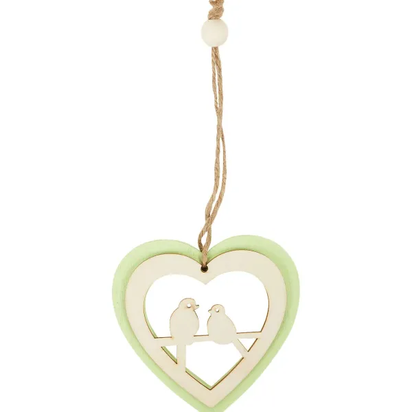 Merk Houten Hanger Groen,Roze,Wit New