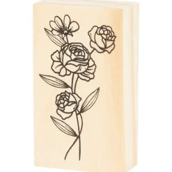 Office Essentials Houten Stempel Beige New