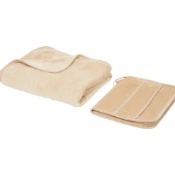 Froyak 2-In-1 Reisdeken & Reiskussen Beige,Blauw,Grijs