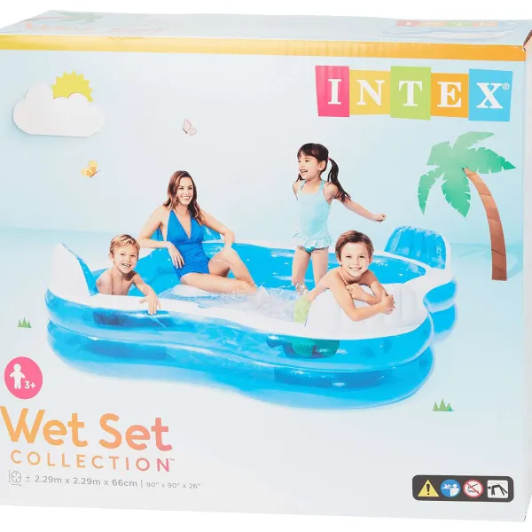 Intex Familiezwembad Blauw,Wit Best