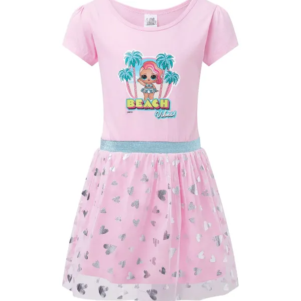 Multy Jurk Met Tule Blauw,Roze New