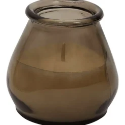 Candra Kaars In Glas Bruin,Groen,Oranje Best