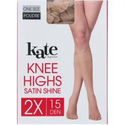Kate Legwear Kniekousen 15 Denier Beige,Zwart New