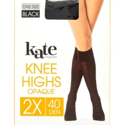 Kate Legwear Kniekousen 40 Denier Zwart
