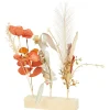 Merk Kunstdroogbloemen Op Houten Voet Meerkleurig Clearance