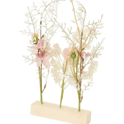 Merk Kunstdroogbloemen Op Houten Voet Meerkleurig Clearance