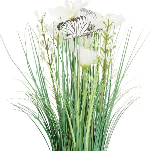 Merk Kunstgrashalm Met Bloemen En Vlinders Geel,Paars,Roze,Wit Clearance