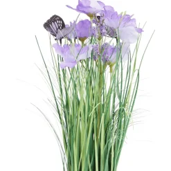 Merk Kunstgrashalm Met Bloemen En Vlinders Geel,Paars,Roze,Wit Clearance