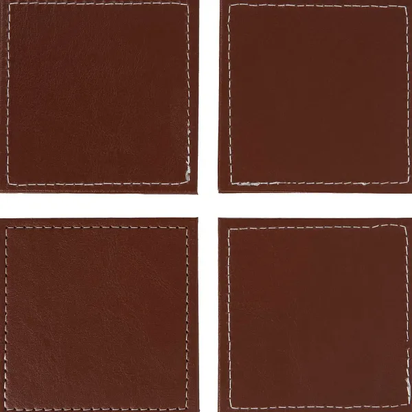 Rösle Kunstleren Onderzetters Zwart,Bruin,Grijs Hot