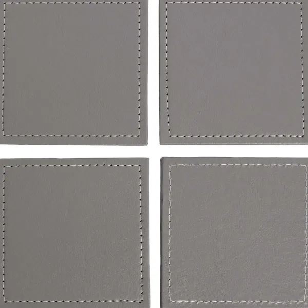 Rösle Kunstleren Onderzetters Zwart,Bruin,Grijs Hot