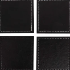 Rösle Kunstleren Onderzetters Zwart,Bruin,Grijs Hot