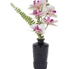 Merk Kunstorchidee In Glazen Flesje Meerkleurig Hot
