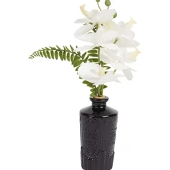 Merk Kunstorchidee In Glazen Flesje Meerkleurig Hot