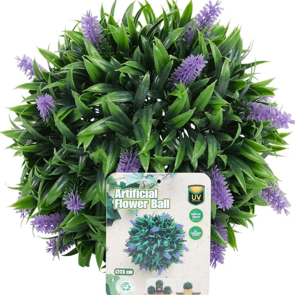 Merk Kunstplant Groen,Paars,Roze Clearance