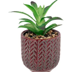 Merk Kunstvetplant In Pot Bruin,Groen,Print,Zwart Discount