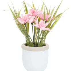 Merk Kunstzomerbloemen In Pot Geel,Paars,Roze,Wit Discount