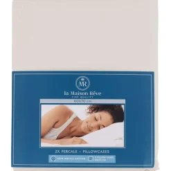 La Maison Rêve La Maison R Ve Percale Kussenslopen Beige,Wit Clearance