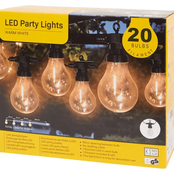 Merk Lichtsnoer Met Bollampjes Meerkleurig,Wit Sale