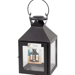Merk Metalen Lantaarn Zwart,Wit