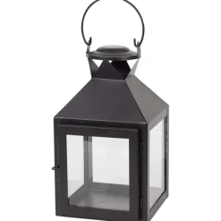 Merk Metalen Lantaarn Zwart,Wit