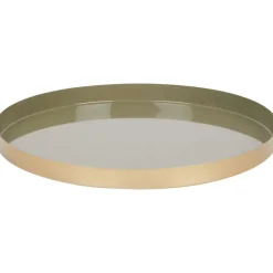 Merk Metalen Onderbord Beige,Goud,Groen Hot