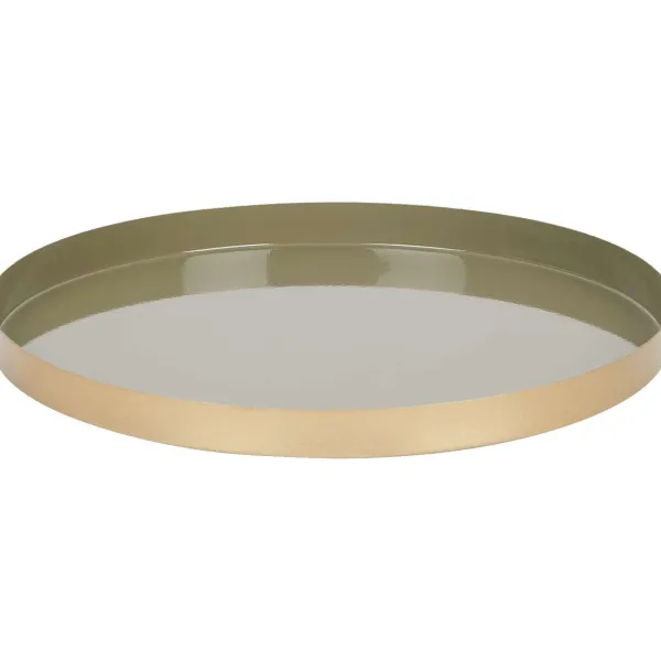 Merk Metalen Onderbord Beige,Goud,Groen Hot