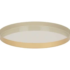 Merk Metalen Onderbord Beige,Goud,Groen Hot