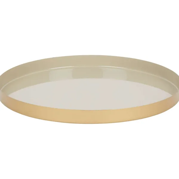 Merk Metalen Onderbord Beige,Goud,Groen Hot