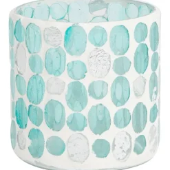 Merk Moza Ek Theelichthouder Blauw,Groen,Roze Best