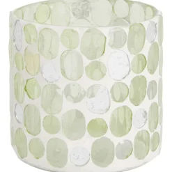 Merk Moza Ek Theelichthouder Blauw,Groen,Roze Best