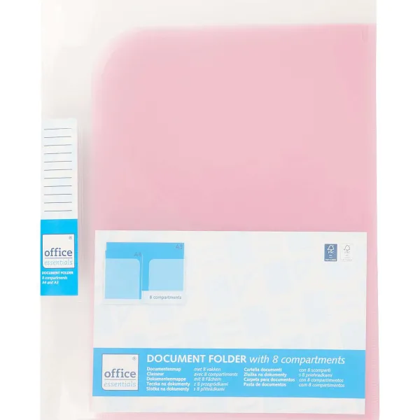 Office Essentials Documentenmap Blauw,Roze,Zwart Sale