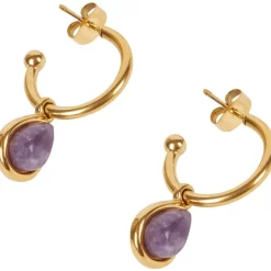 Merk Oorbellen Met Edelstenen Goud