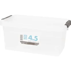 Merk Opbergbox Transparant,Zwart Clearance