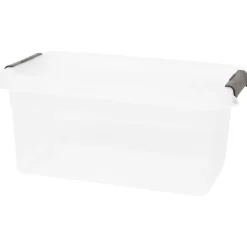 Merk Opbergbox Transparant,Zwart Clearance