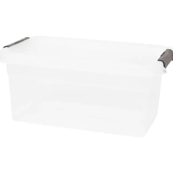 Merk Opbergbox Transparant,Zwart Clearance