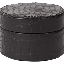 Merk Opbergdoos Met Krokodillenprint Zwart Online